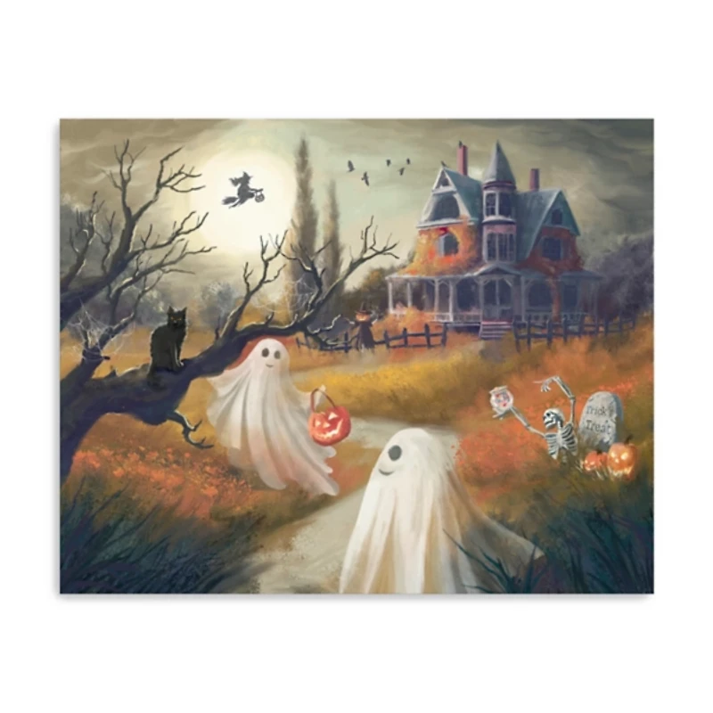 Trick or Treat Ghosts Canvas Art Print