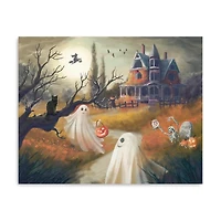 Trick or Treat Ghosts Canvas Art Print