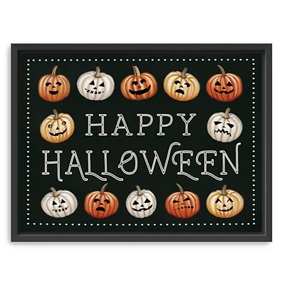 Happy Halloween Jack-o-Lanterns Framed Art Print