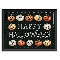 Happy Halloween Jack-o-Lanterns Framed Art Print