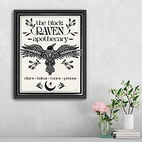 The Black Raven Apothecary Framed Canvas Art Print