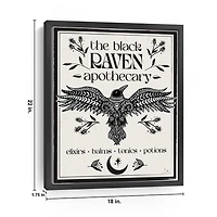 The Black Raven Apothecary Framed Canvas Art Print