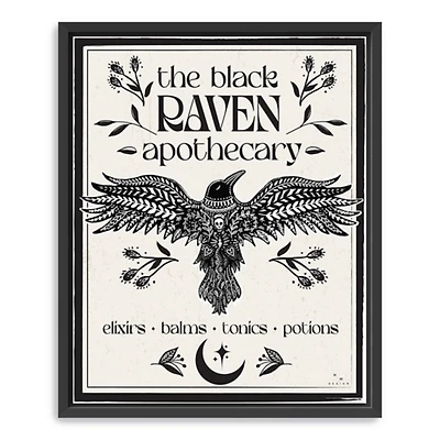 The Black Raven Apothecary Framed Canvas Art Print