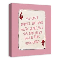 Pink Playing Card Canvas Art Print