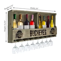 Ohio State Reclaimed Wood Bar Shelf