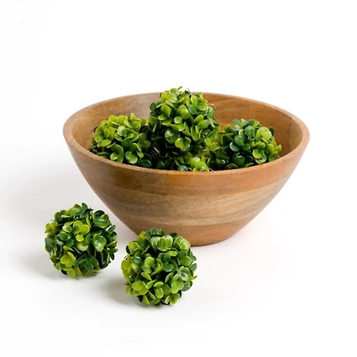 Green Floral Orbs, Set of 9