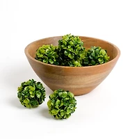 Green Floral Orbs, Set of 9