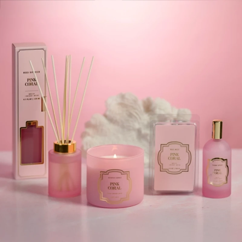 Pink Coral 14 oz. 3-Wick Jar Candle