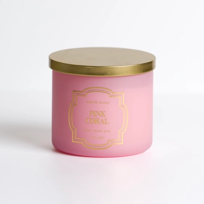 Pink Coral 14 oz. 3-Wick Jar Candle