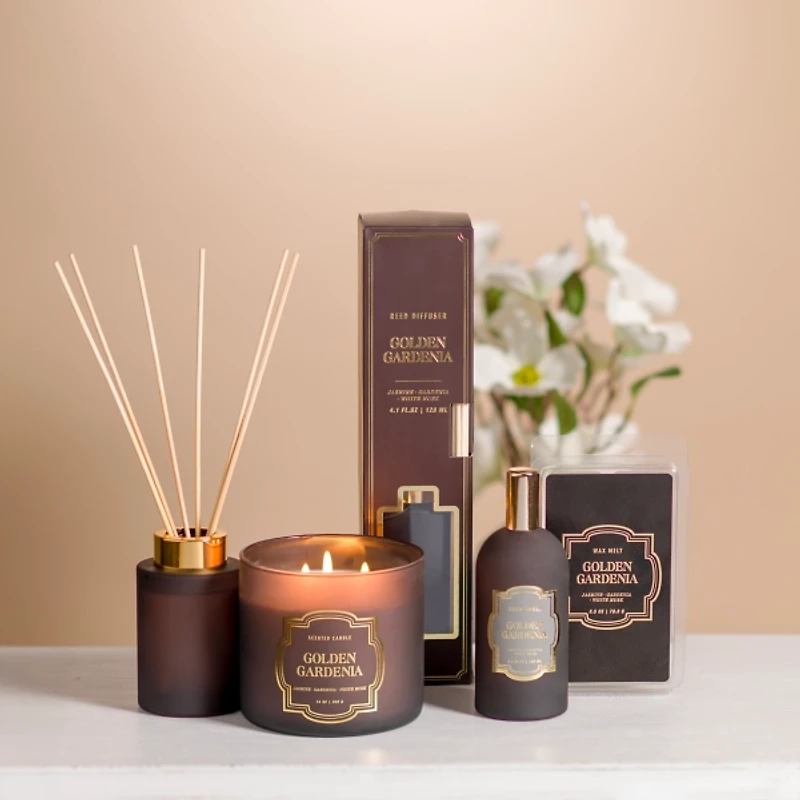 Golden Gardenia Diffuser Set