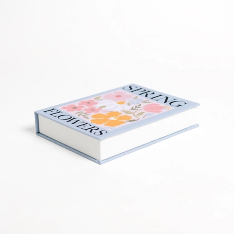 Spring Flowers Linen Book Box