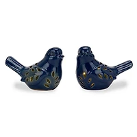 LED Blue Bird Ceramic Figurines