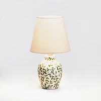 Green Floral Ceramic Table Lamp
