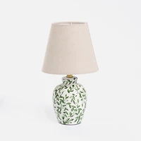 Green Floral Ceramic Table Lamp