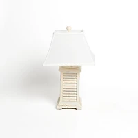 Ivory Coastal Shutter Table Lamp