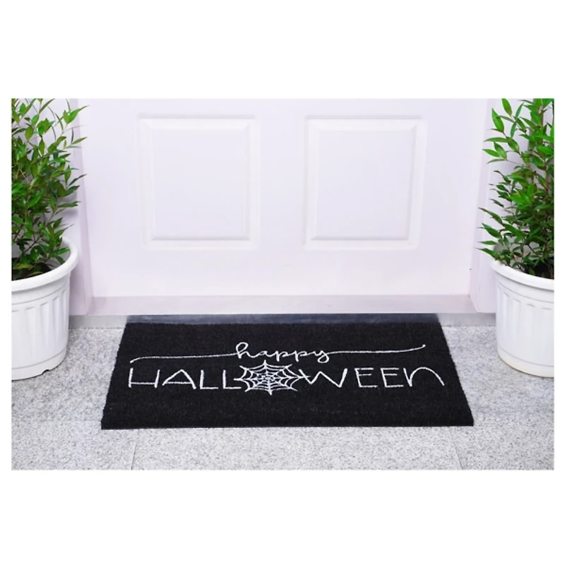 Happy Halloween Spider Web Doormat