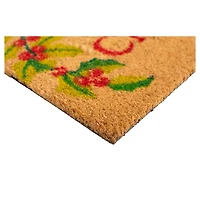Merry Christmas Holly Vine Doormat