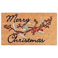 Merry Christmas Berries Doormat
