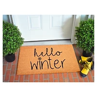 Hello Winter Coir Doormat