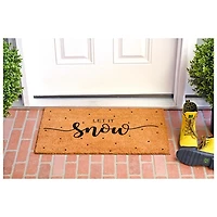 Let it Snow Polka Dot Coir Doormat