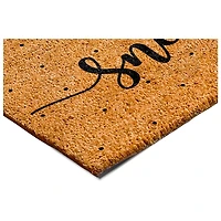 Let it Snow Polka Dot Coir Doormat