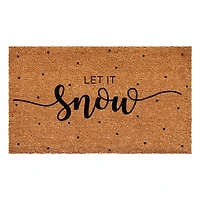 Let it Snow Polka Dot Coir Doormat