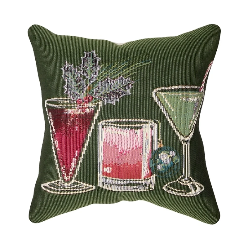Christmas Cocktails Pillow