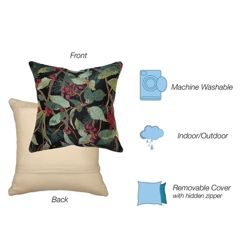 Winter Blooms Christmas Pillow