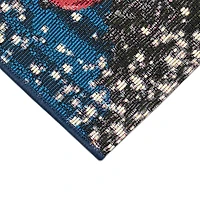 Holiday Truck with Snowman Christmas Mat