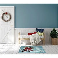 Seas and Greetings Christmas Mat