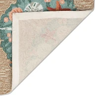 Joy Coastal Wreath Christmas Accent Rug