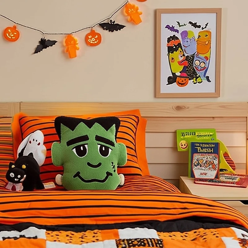 Frankenstein Shaped Halloween Pillow