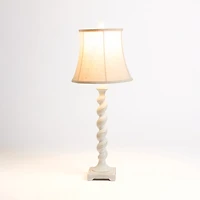 Whitewash Spiral Buffet Lamp