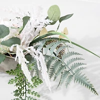 White Rose Fern Plant Arrangement