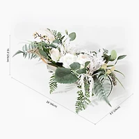 White Rose Fern Plant Arrangement