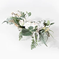 White Rose Fern Plant Arrangement