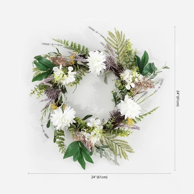 Dhalia and Olive Wreath