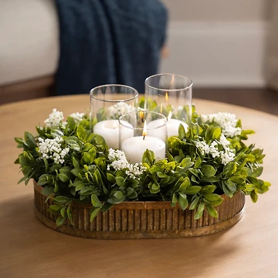 Boxwood Greenery Centerpiece