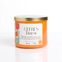 Citrus Burst 14 oz. Gold Lid 3-Wick Jar Candle
