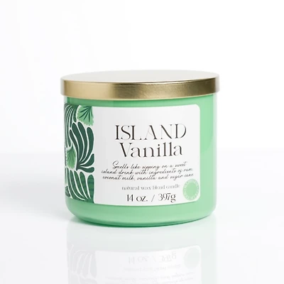 Island Vanilla 14 oz. Gold Lid 3-Wick Jar Candle