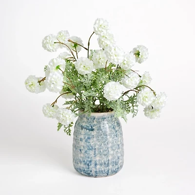 Spring Floral Arrangement in Blue Vase