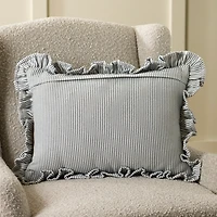 Jane Striped Ruffle Lumbar Pillow