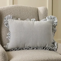 Jane Striped Ruffle Lumbar Pillow