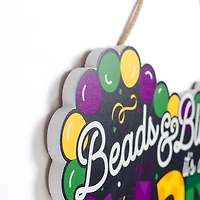 Beads & Bling Mardi Gras Wall Plaque