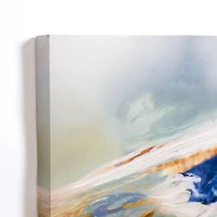 Blue and Gold Abstract Canvas Art Print