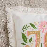Jesus Loves You Embroidered Pillow