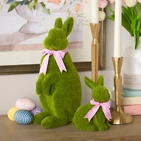 Moss Bunny with Bow Figurine, 13 in.