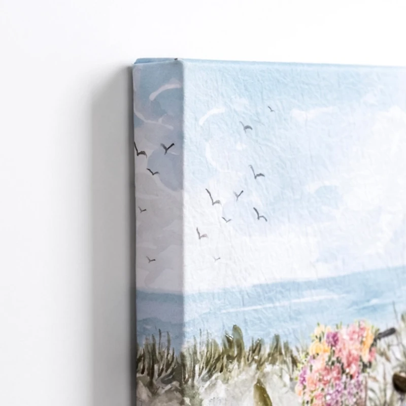 Bike at the Beach Canvas Art Print