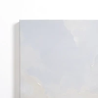 Cloudy Beach Scene Canvas Art Print