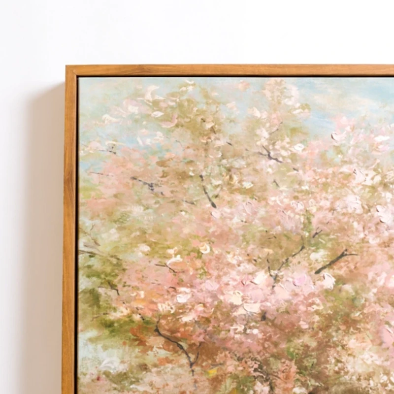 Spring Blossom Landscape Framed Canvas Art Print